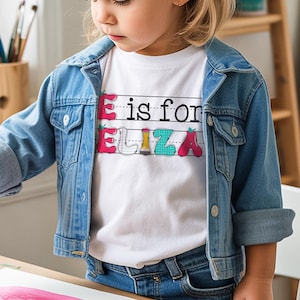 Personalized First Day of School T-Shirt - Custom Kids Name Back To School Shirt - Preschool Shirt With Name - First Day School Outfit