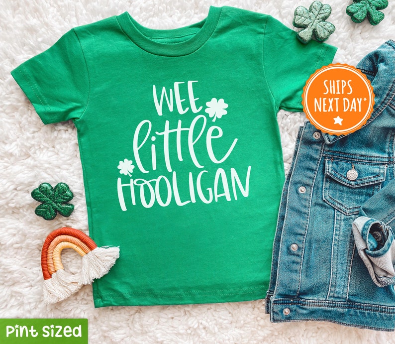 Wee Little Hooligan Baby Onesie® St. Patrick's Day Baby Onesie® Funny Irish Baby Onesie® image 3