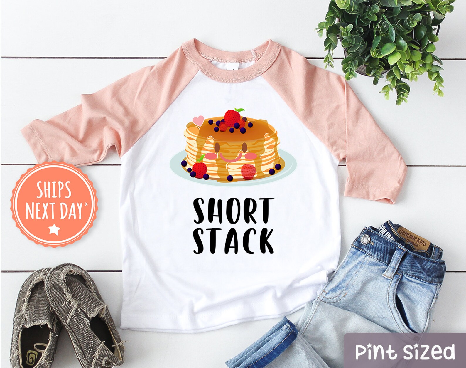 Short Stack Onesie® Pancakes Onesie® Baby Cute Short Stack Etsy