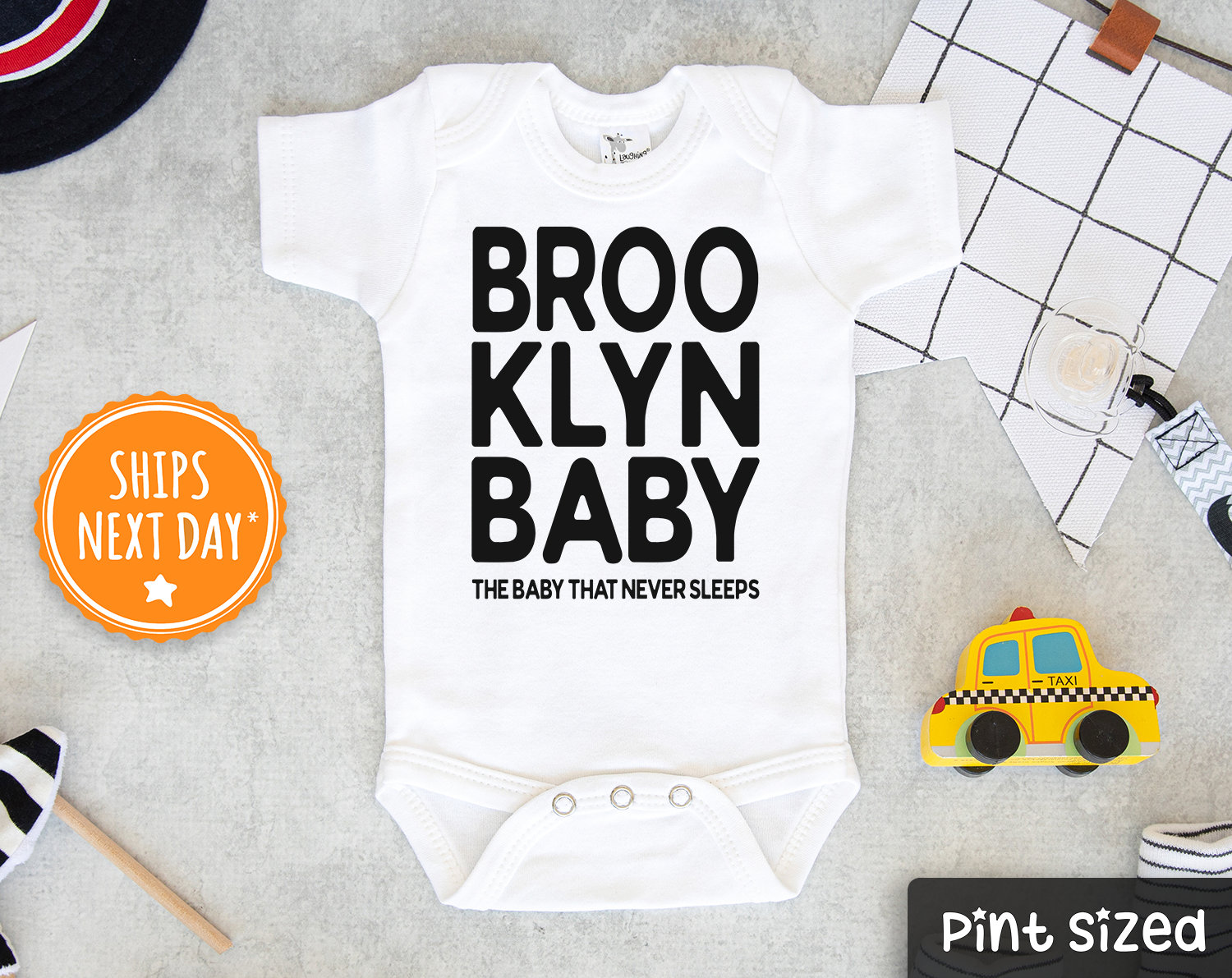 Baby Brooklyn bodysuit — brooklynite designs.