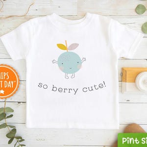 So Berry Cute Shirt - Blueberry Toddler Shirt - Hipster Kids Shirt - Fruit Toddler Tee - Modern Toddler Shirt