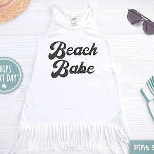 Beach Babe Girls Fringe Dress - Summer Girls Clothes - Cute Beach Life Bathingsuit Cover Up