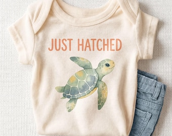 Just Hatched Baby Onesie - Cute Sea Turtle Newborn Bodysuit