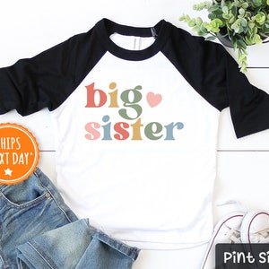 Big Sister Toddler Shirt Cute Announcement Kids Shirt Big Sister Gift image 5