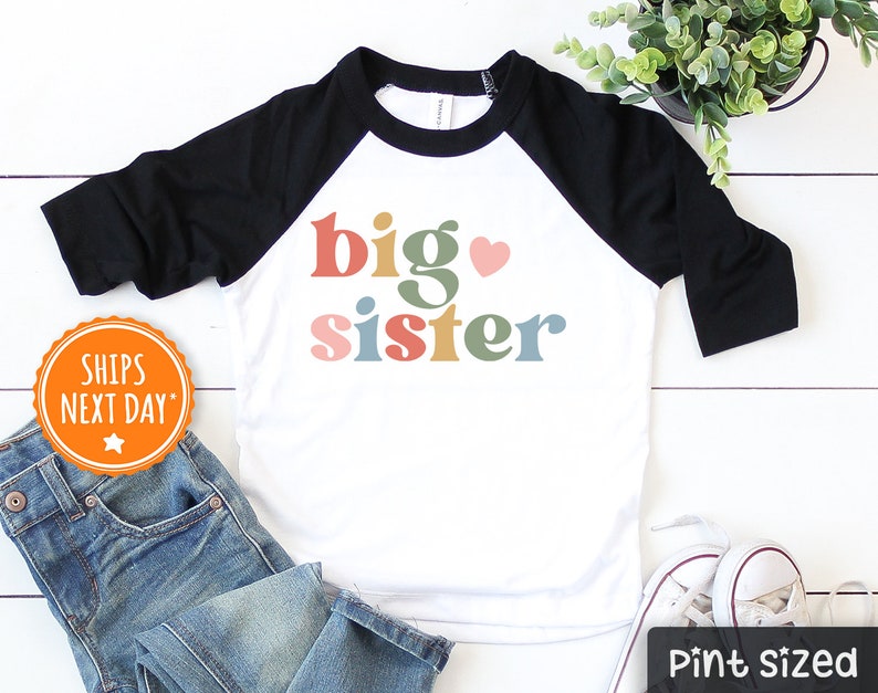 Big Sister Toddler Shirt Cute Announcement Kids Shirt Big Sister Gift image 5