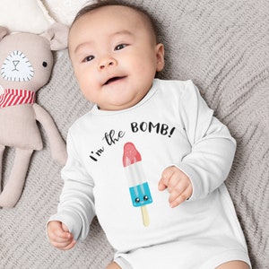 TATY Kids I'm The Bomb Long Sleeve Baby Infant One Piece...