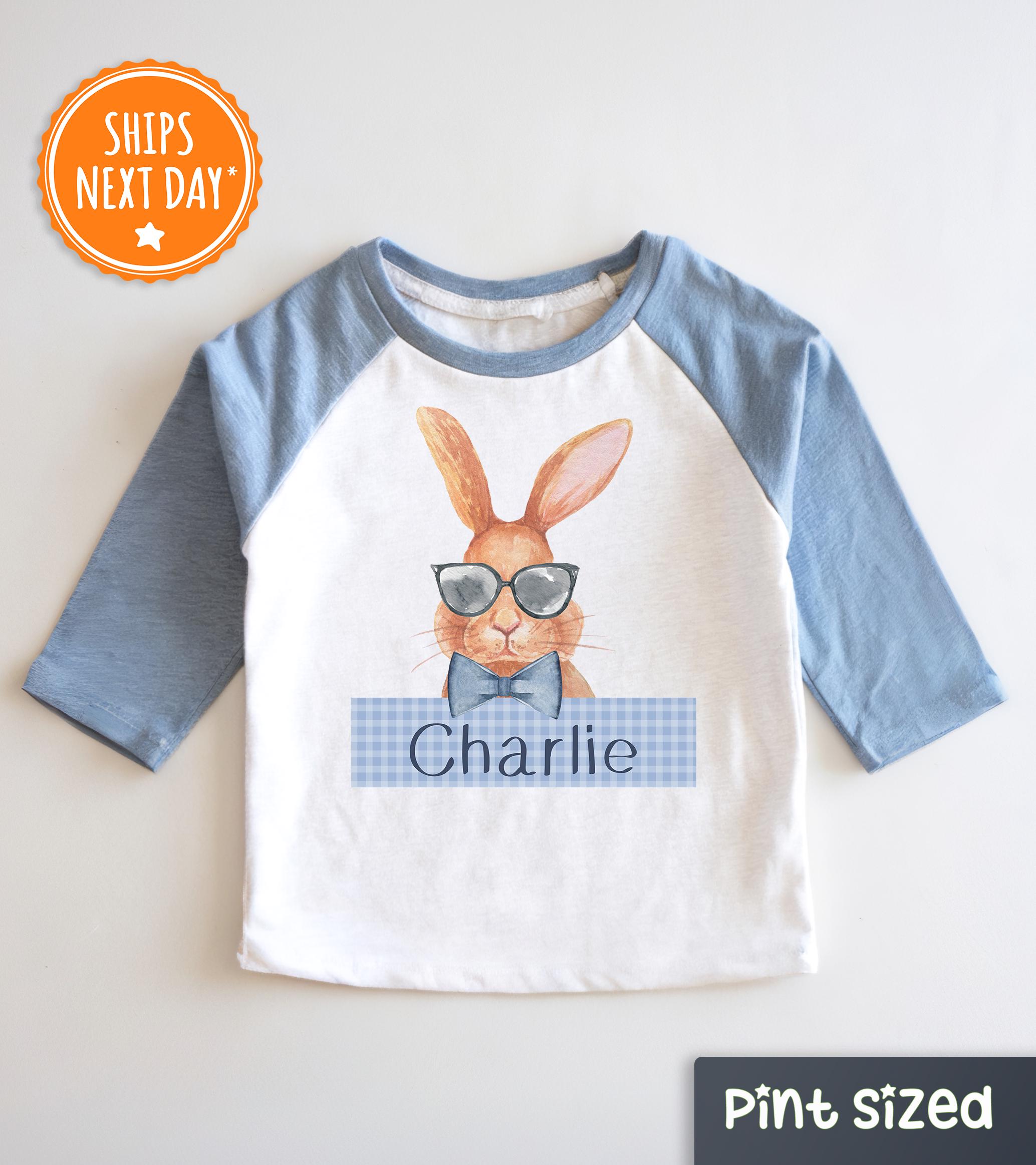 Personalisiertes Namenshasen Kinder Sweatshirt - Peter Rabbit Junge Kleinkind Rundhalsausschnitt - Süßer Osterhasen Pullover