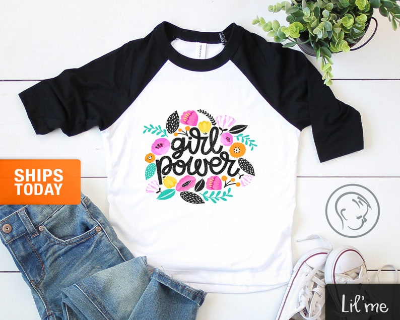Girl Power Shirt Girl Power Kids Tee Cute Feminist Kids Etsy