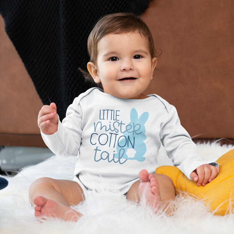 Cute Easter Baby Boy Onesie® Little Mister Cotton Tail Etsy