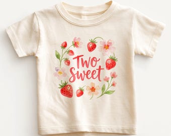 Two Sweet Kids Shirt - Strawberry 2nd Birthday Cute Toddler Tee