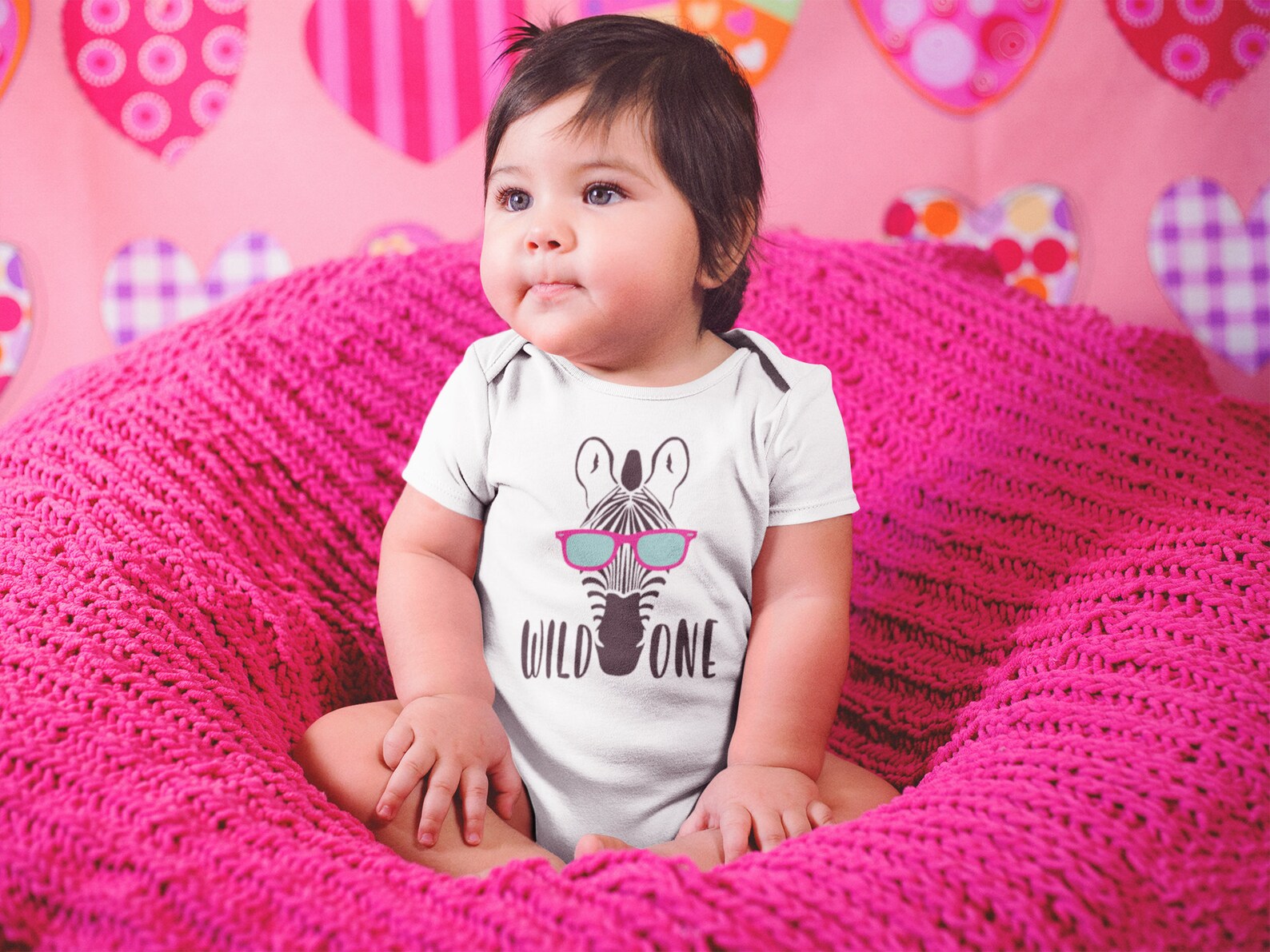 Wild One Baby Onesie® Cute Zebra Bodysuit Animal First Etsy