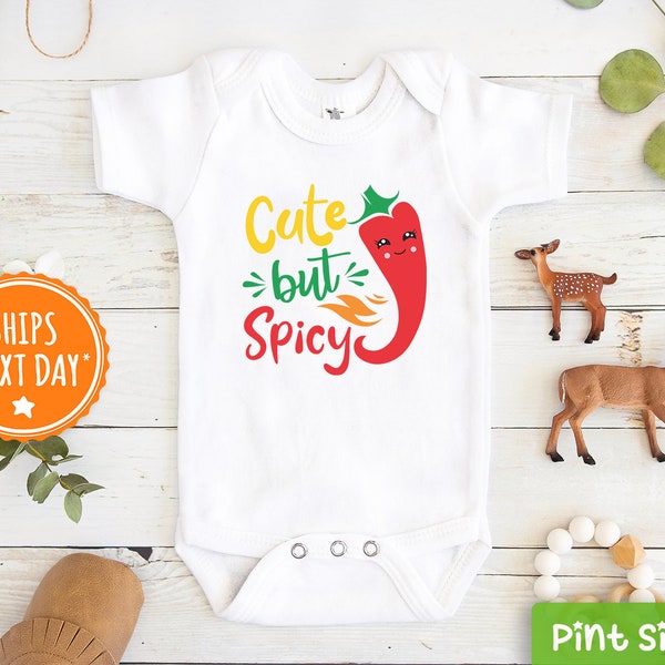 Chili Pepper Baby Onesie® - Cute But Spicy Onesie® Funny Mexican Baby Bodysuit