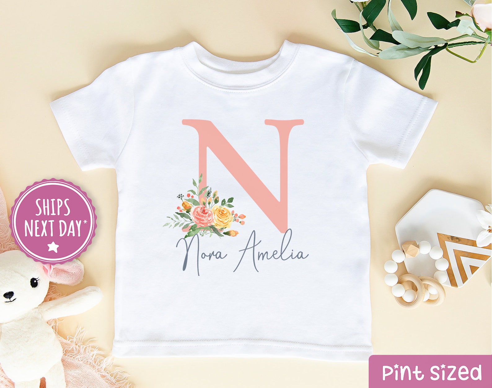 Personalized Name Floral Raglan Girls Custom Name Shirt - Etsy