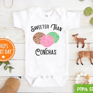 Mexican Baby Onesie® - Cute Sweeter Than Conchas Baby Bodysuit - Sweet Bread