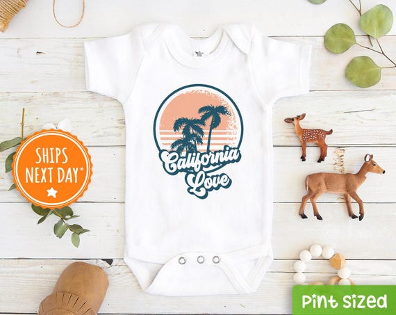 California Love Onesie® -  Cute Summer Onesie® - Retro Summer Bodysuit