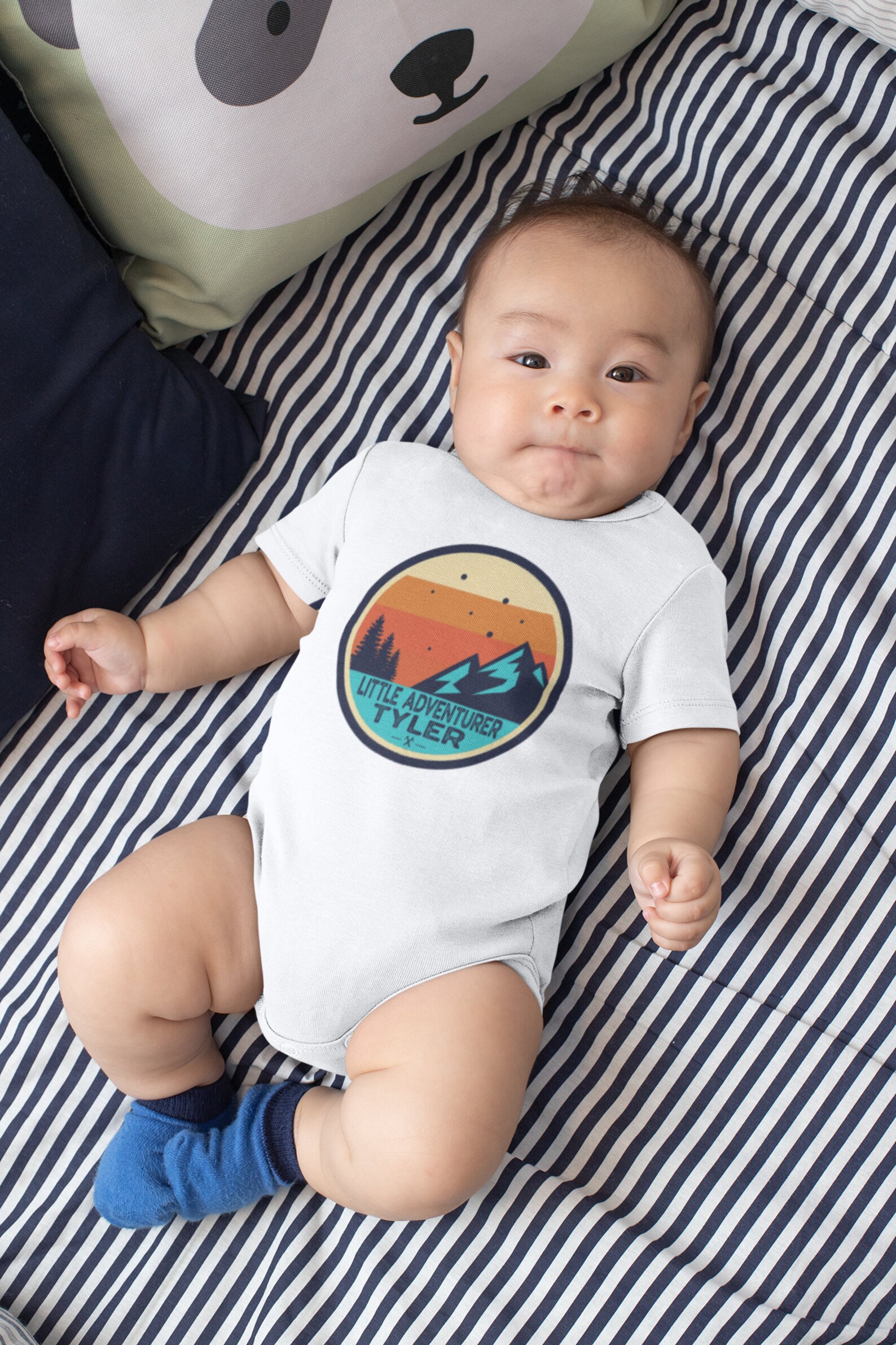 Personalized Baby Boy Onesie® Boy Cute Custom Adventurer Etsy