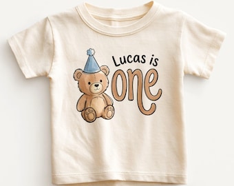 Personalized Bear Birthday Kids Shirt - Custom First Birthday Toddler Tee