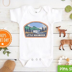 Cute Little Wanderer Baby Onesie® - Retro Adventure Baby Bodysuit