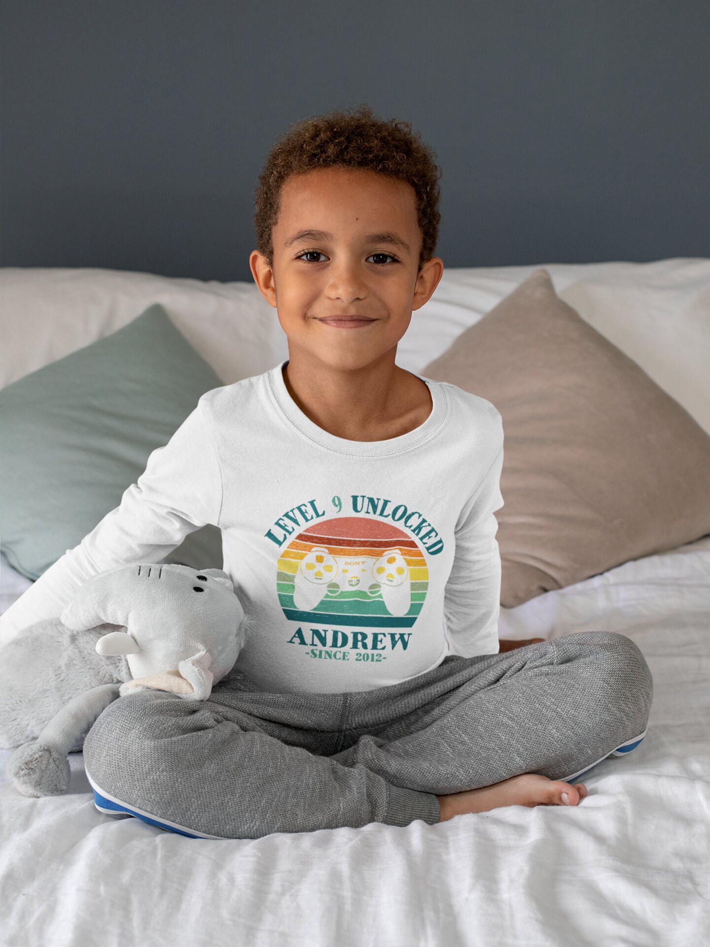 Personalized Ninth Birthday Boy Video Game shirt 9th Birthday Etsy