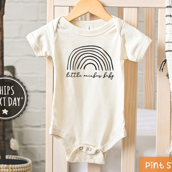 Rainbow Baby Onesie® - Cute Natural  Little Rainbow Baby Boy Onesie® - Boho Black Rainbow Baby Onesie® - Modern Rainbow Baby