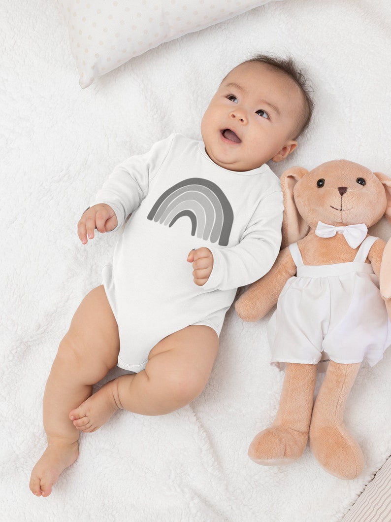 Rainbow Baby Onesie® Rainbow Baby Boy Onesie® Gray Rainbow Etsy