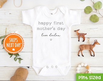 First Mother's Day Baby Onesie®- Cute Personalized Mother's Day Onesie®