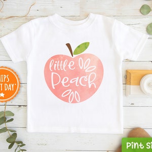 Peach Baby Onesie® Cute Little Peach Onesie® Hipster Baby Onesie® Cute Southern girl Onesie® Fruit Baby Onesie® Vegan Baby Onesie® image 2