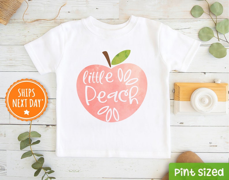 Peach Baby Onesie® Cute Little Peach Onesie® Hipster Baby Onesie® Cute Southern girl Onesie® Fruit Baby Onesie® Vegan Baby Onesie® image 2