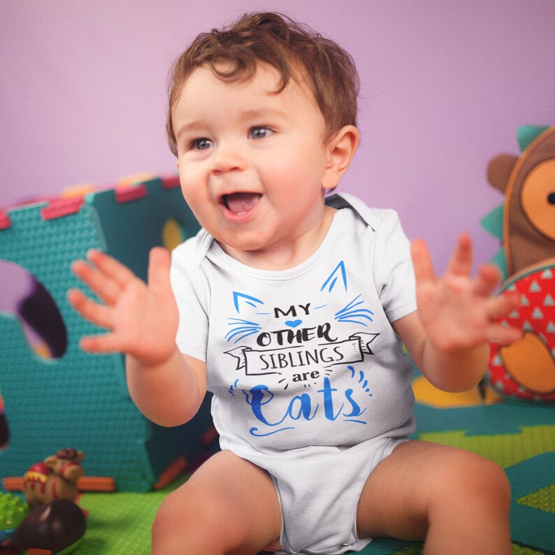Baby Onesie® Cats My Other Siblings Are Cats Cute Baby Etsy