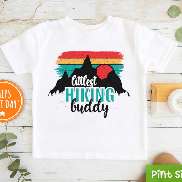 Little Hiking Buddy Kids Shirt - Cute Hiking Toddler Shirt - Camping Baseball Tee -  Adventure