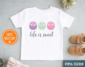 French Shirt - Macaroon Toddler Shirt - Cute Kids Gift - Boho Shirt