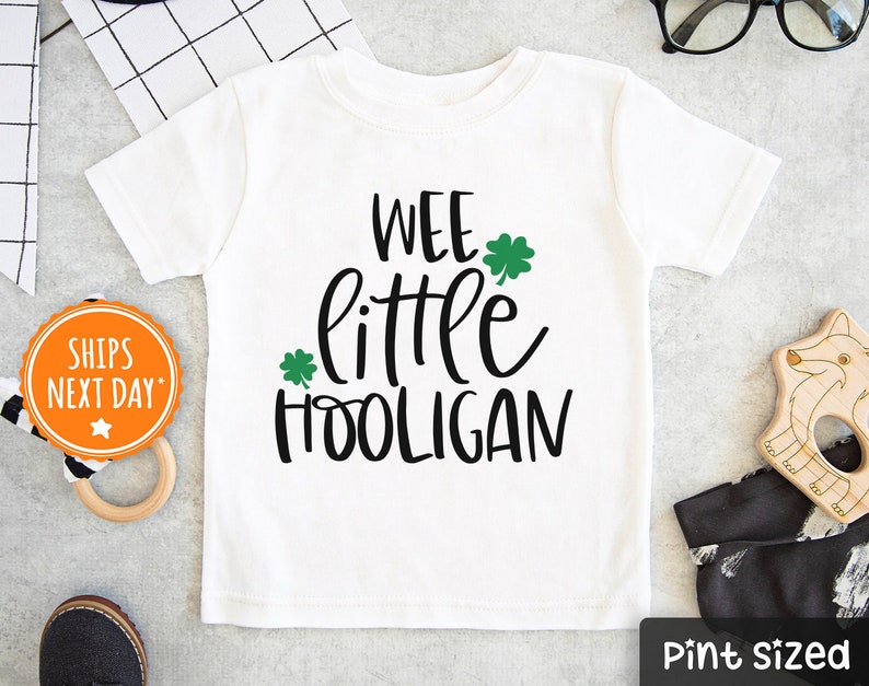 Wee Little Hooligan Baby Onesie® St. Patrick's Day Baby Onesie® Funny Irish Baby Onesie® image 4