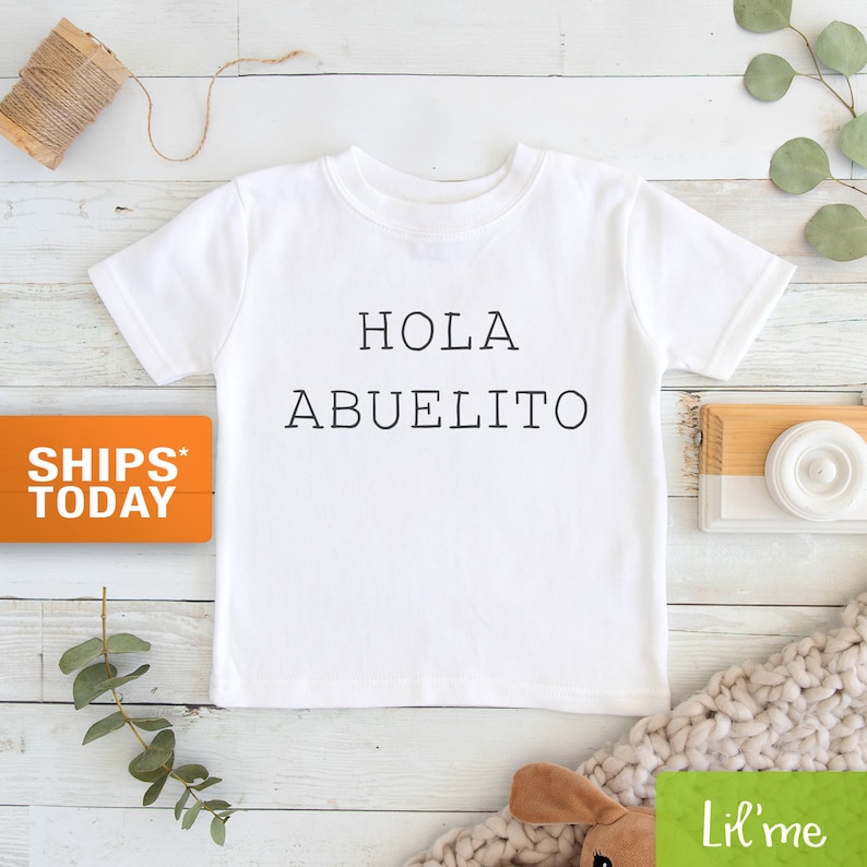 Spanish Grandpa Shirt Hola Abuelito Girls Raglan Mexican Kids Shirt Girls Spanish Shirt Abuelito Toddler Girl Shirt