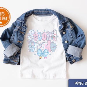 Second Grade Girls Shirt Kids First Day Of School Tshirt Retro Second Grade Tee Back To School Toddler Shirt 2nd Grade Baseball Tee