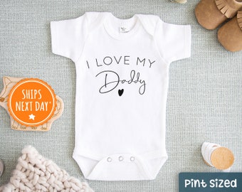 Daddy Baby Onesie Cute I Love My Daddy Onesie Etsy