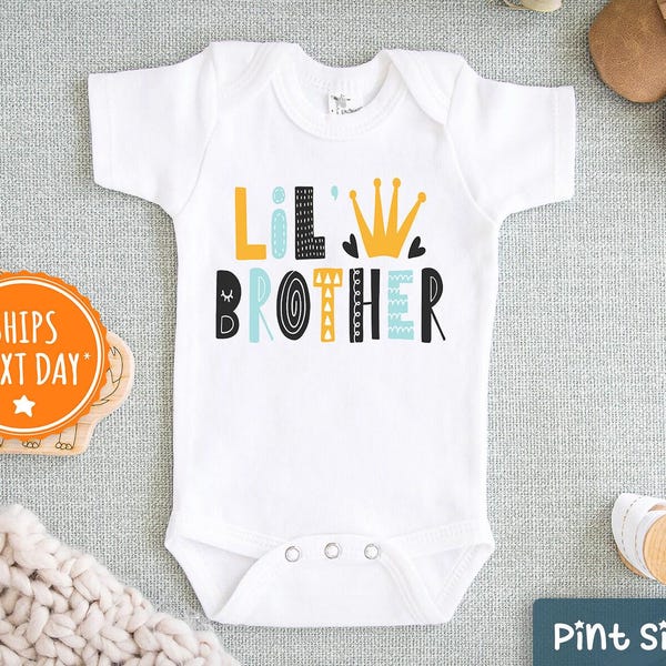 Lil' Brother Onesie® - Little Brother Baby Onesie® Gift - Baby Boy Brother Announcement Onesie®