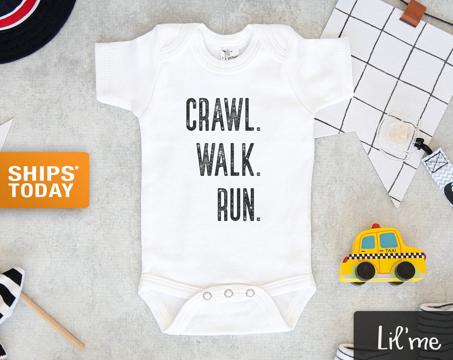 Runner Baby Onesie® Crawl Walk Run Baby Onesie® Cute Etsy