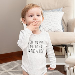 Pass Me To Grandma Baby Onesie®, Baby Shower Gift, Gift For New Grandma