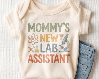Mommy's New Lab Assistant Baby Onesie - Cute Science Baby Bodysuit