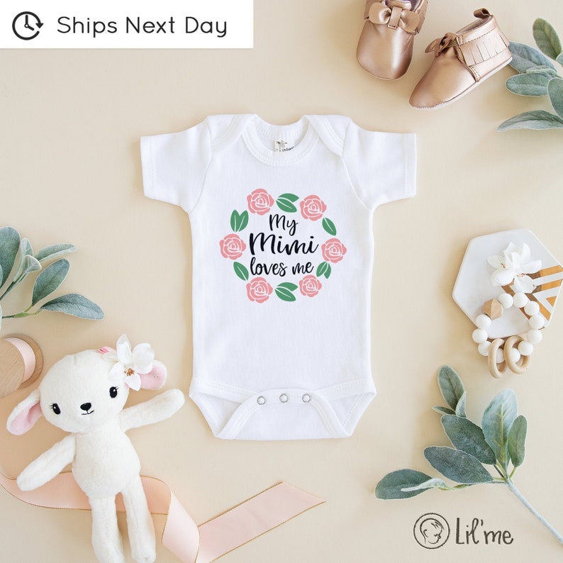 Cute Baby Onesie\u00ae boho Baby Onesie\u00ae My Mimi loves me baby Onesie\u00ae Baby New Mimi Baby Onesie\u00ae Mimi Onesie\u00ae