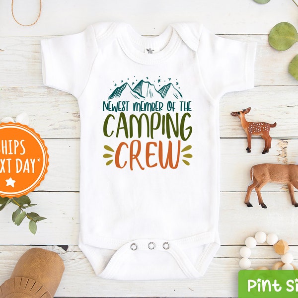 New To The Camping Crew Baby Onesie® - Camping Baby Gift - Cute Adventure Bodysuit