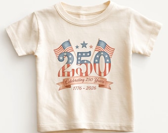 America 250th Anniversary Kids Shirt - Patriotic USA 1776 2026 Toddler Tee