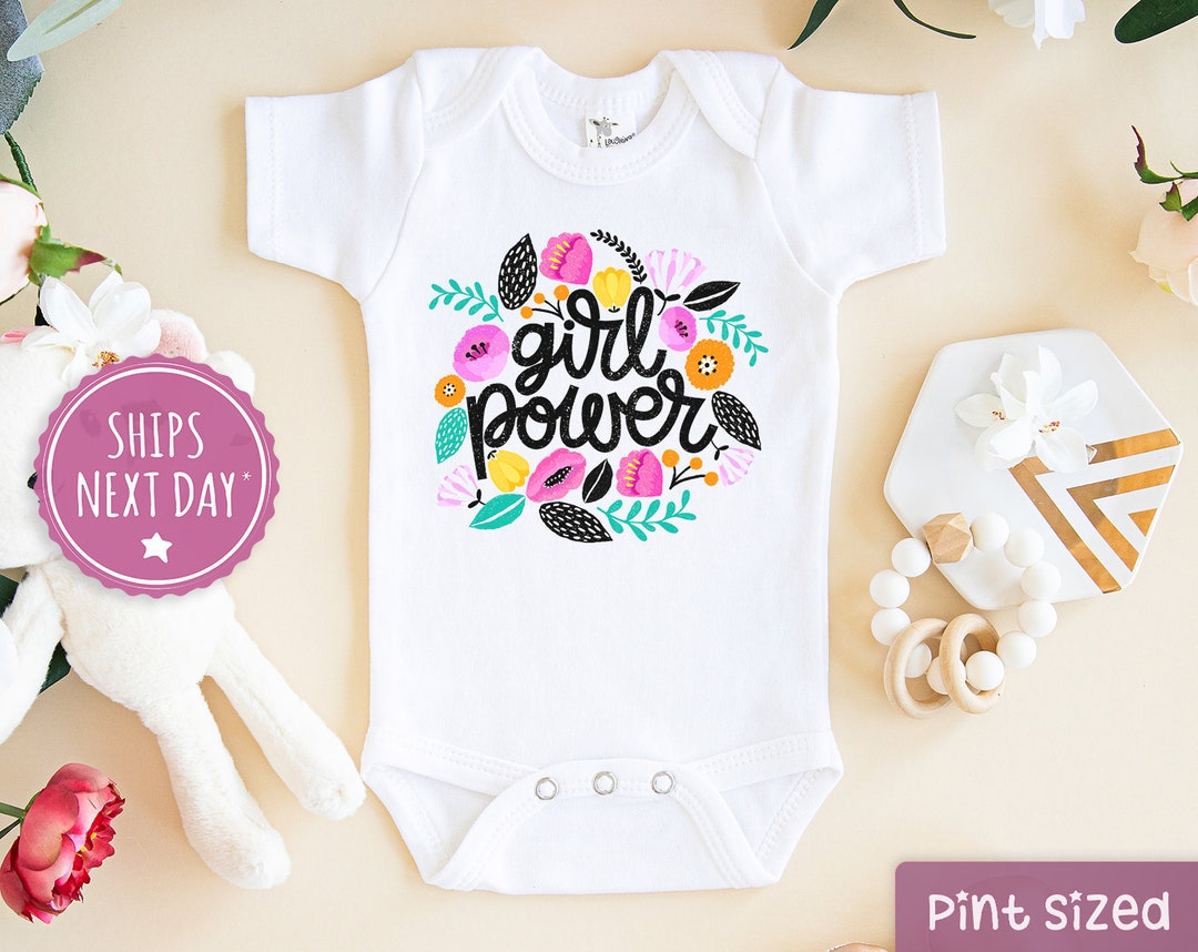 Girl Power Onesie® Cute Feminist Baby Onesie® Girl Power Bodysuit Etsy