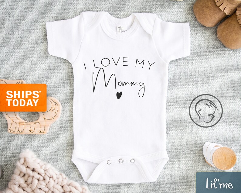 Mommy Baby Onesie® Cute I Love My Mommy Onesie® Etsy