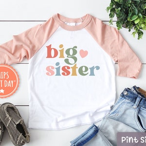 Big Sister Toddler Shirt Cute Announcement Kids Shirt Big Sister Gift image 2