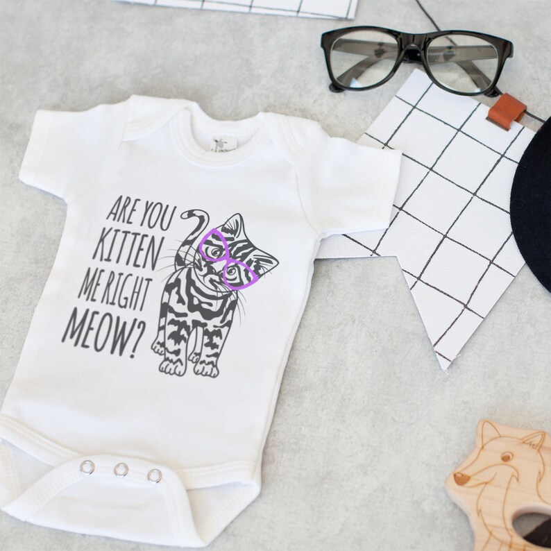 Cat Onesie® Are You Kitten Me Right Meow Baby Onesie® Cat Etsy