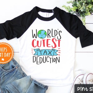 World's Cutest Tax Deduction Onesie® Pregnancy Announcement Onesie® Funny Baby Onesie® Pregnancy Reveal Onesie® Baby Shower Gift image 3