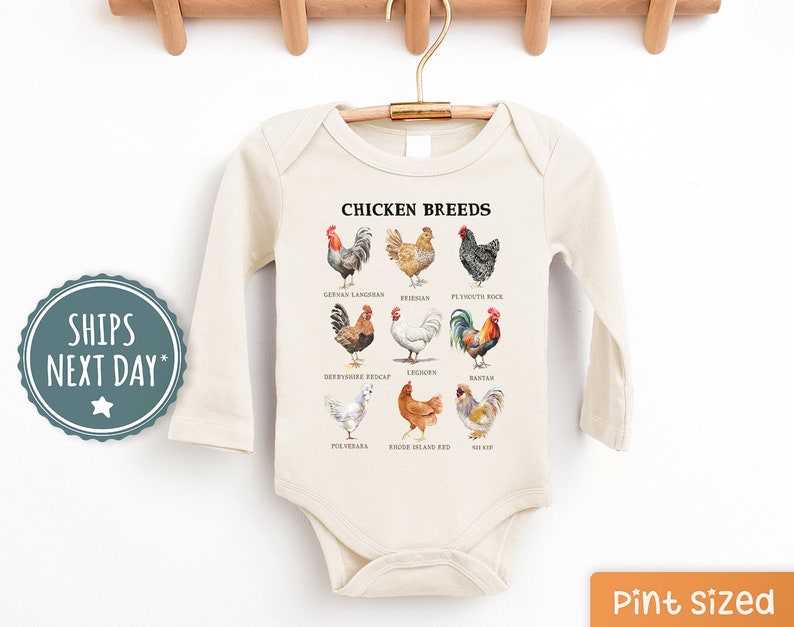 Chicken Breeds Country Toddler Shirt Farm Tee Cute Farm Animal Natural ...