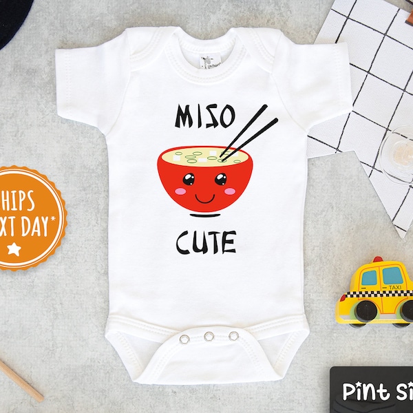 Miso Cute Onesie®- Baby Shower Gift- Unisex Baby Clothes- Baby Boy Clothes- Funny Onesie®s- Sushi Onesie®- Cute Baby Onesie®s, Hipster Baby