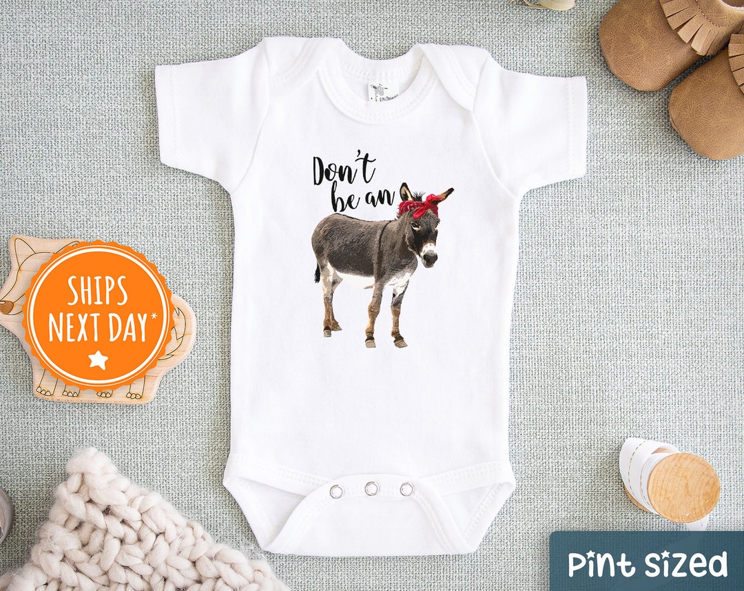 Don't Be a Jackass Baby Onesie® Donkey Onesie® Funny Etsy